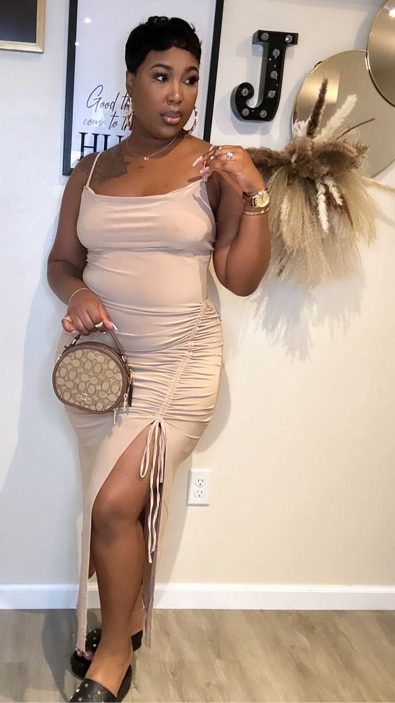Brunch Cutie Dress- L. Brown