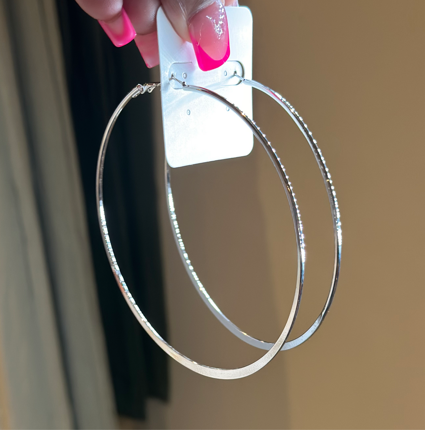 Basic Statement Hoops(Silver)