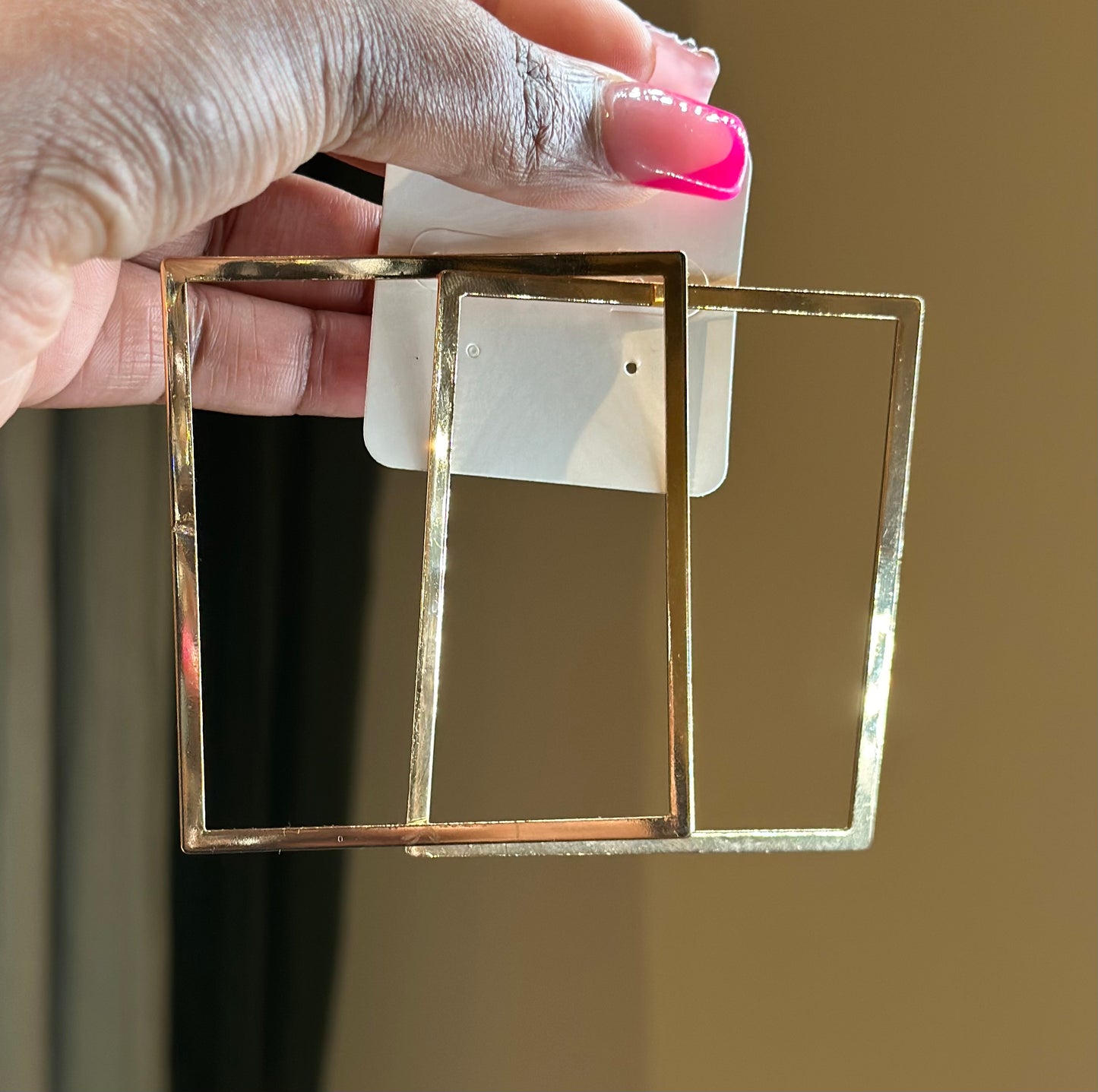 Square Me Out Earrings( Gold)