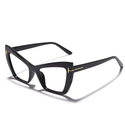 Cat Eye Glasses: Black